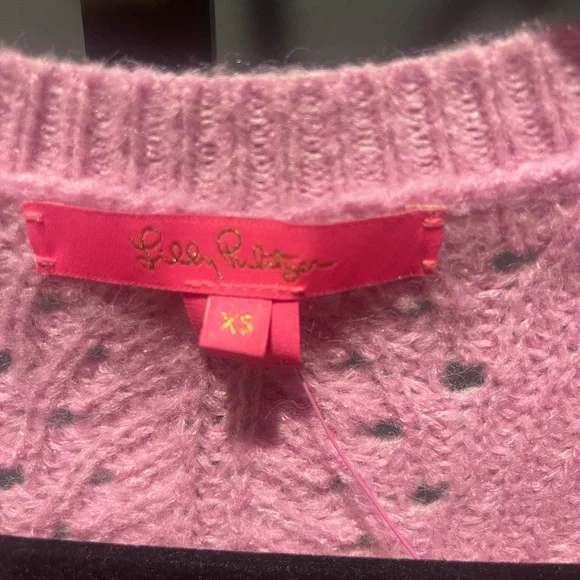 Lilly Pulitzer Pink Cable Knit Button Cardigan with Camisole - Picture 5 of 8